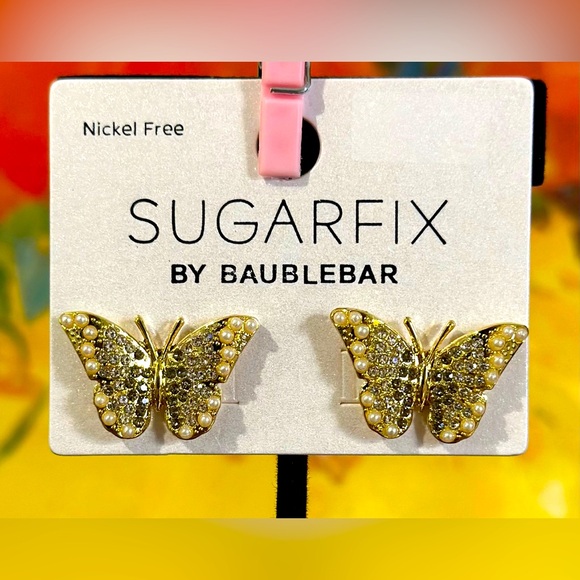 Sugarfix by BaubleBar Nickel Free Butterfly Earrings new - Picture 3 of 3